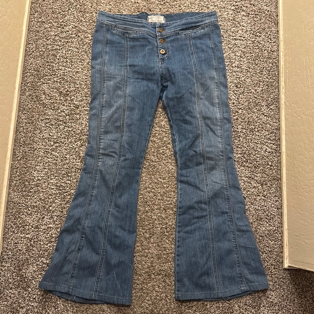 Free People vintage Low rise flare denim jeans